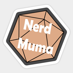 Nerd Muma Dice (orange) Sticker